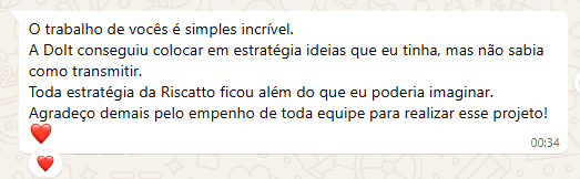 Depoimento da Riscatto Brand sobre a estratégia desenvolvida