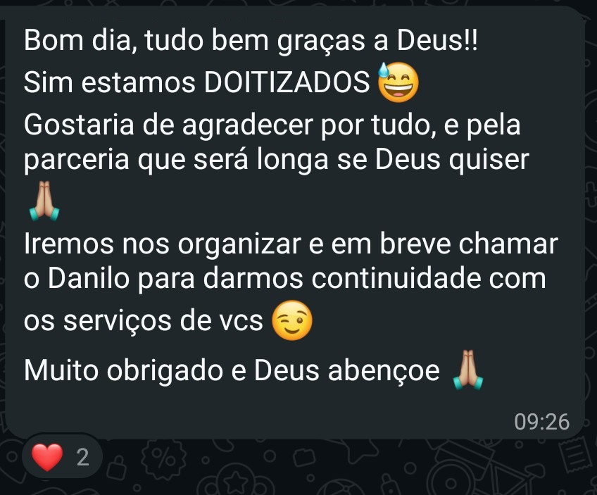 Mensagem da Saphira Eventos: "Sim, estamos DOITIZADOS"